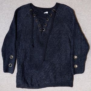 Grey V-Neck Sweater